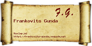 Frankovits Gunda névjegykártya